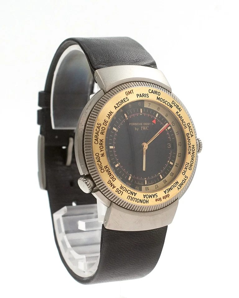 IWC Porsche Design 3821 Worldtimer Titan Wecker Sammleruhr mit Papieren - Bild 3 von 4