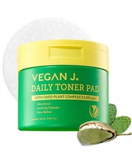 Vegan J Daily Toner Pads | Exfoliating Hydrating Moisturizing | Vegan K-Beauty