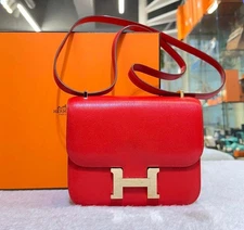 Hermes Shamkila Goat Constance 18 Gold-Tone Rouge de Coeur H062402 148576416