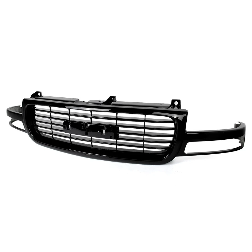 For GMC Sierra 1500 2500 1999-2002 Gloss Black Front Upper Grill Grille Assembly - Image 3 of 4
