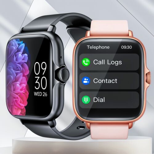 BLACK Smart Watch Bluetooth Call Fitness Tracker Sleep Monitor Black iOS/Android - Picture 2 of 6