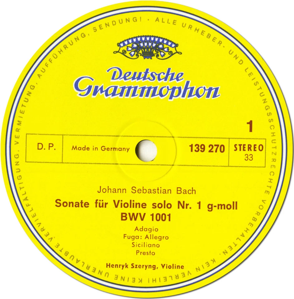 3LP Box BACH 6 Sonatas & Partitas Violin Solo HENRYK SZERYNG DGG 2709028 1967 Rc - Image 2 of 2