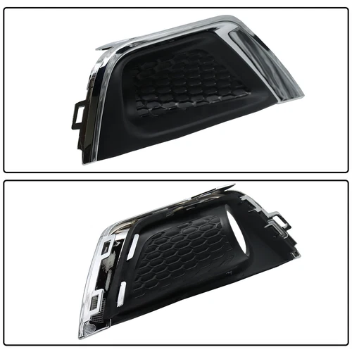 Front Bumper Fog Light Covers Bezel w/ Chrome Trim For Jeep Compass 2017-2020 - Foto 8 di 9