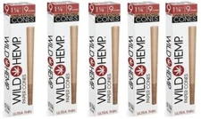 Wild Hemp Classic 1 1/4 Ultra Thin Pre Rolled Paper 5 Per 45 Total (5 Pack)