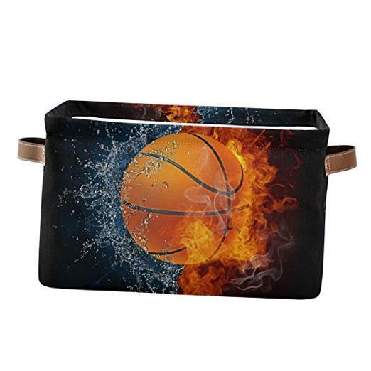 SEULIFE Ball Basketball Sport Foldable Storage Basket, 1 Pack multicolored 24