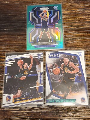 2021-22 Juan Toscano-Anderson RC Lot x3- Prizm / Threads Green, Prestige Bronze