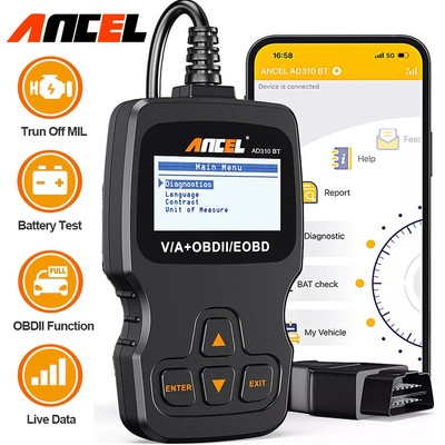KFZ Diagnosegerät OBD2 Scanner Fehler Auslesegerät Auto Scanner mit Bluetooth DE