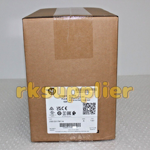 Allen Bradley 25B-D017N114 AB PowerFlex525 7,5 kW/10 PS Wechselstromantrieb Neu 25BD017N114 - Bild 1 von 2