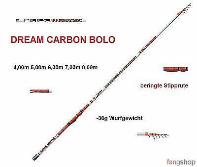 DREAM CARBON BOLO hochwertige beringte Stipprute 4,00 5,00 6,00 7,00 8,00m bis 3