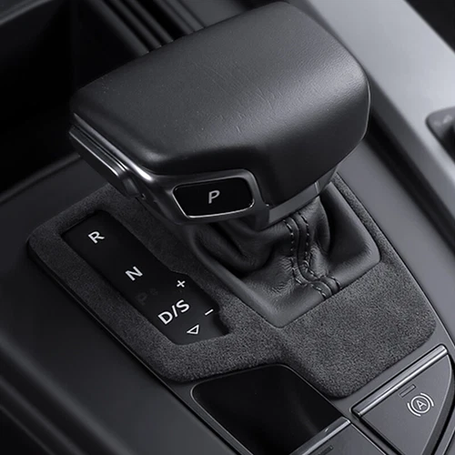 Deep Gray Alcantara Gear Shift Panel Cover Trim For Audi A4L A5 Q5L Q7 2017-2021 - Foto 4 di 6
