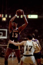 Wilt Chamberlain Los Angeles Lakers Handles The Ball 1970 Old Basketball Photo