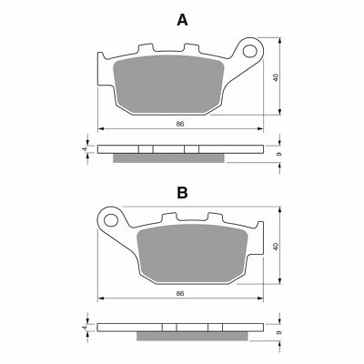 EBC FA496 Organic Rear Brake Pads For Suzuki SFV650 Gladius (2009-2015)