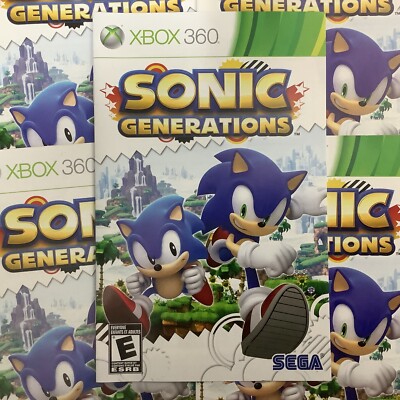 Sonic Generations Microsoft Xbox 360 Instruction Manual Only