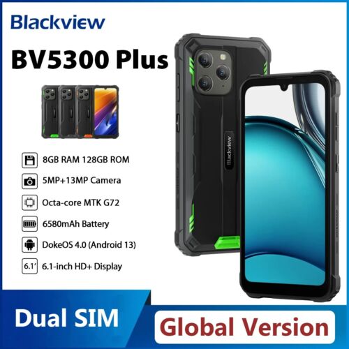 Blackview BV5300 Plus Waterproof Phone 8GB+128GB Octa Core 6580mAh 13MP Global - Picture 1 of 24