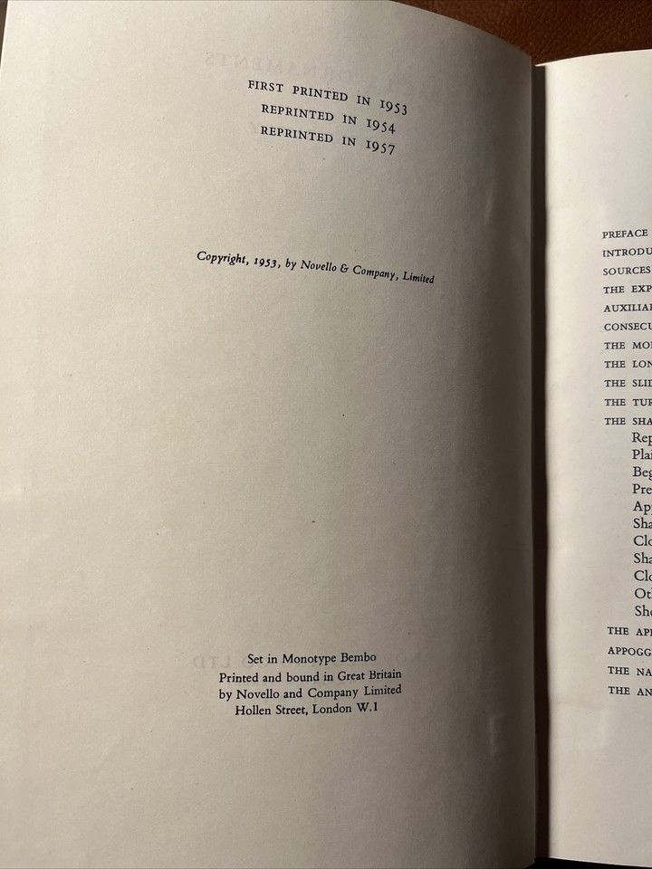 Bachs Ornaments, Walter Emery, Novello, 1957, Hardcover eBay