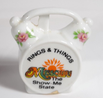 Rings & Things Alarm Clock Missouri The Show Me State Vintage Trinket Dish