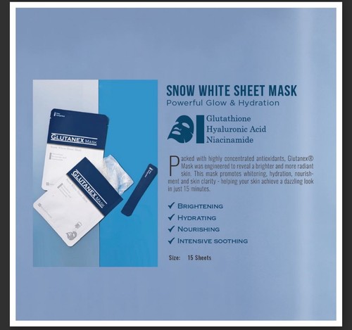 Snow White Face Mask Sheet 5 sheets/pack - Picture 5 of 6
