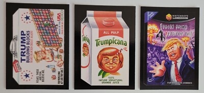 2017 WACKY PACKAGES 50TH ANNIVERSARY DONALD TRUMP BLOCKS / TRUMPICANA ...