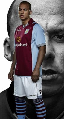 Maillot Aston Villa 2013/2014 Macron - Taille M - Rouge - Très Bon état