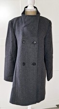 Vero Moda Ladies Charcoal Grey Winter Wool Coat Jacket Size L Bnwt Rrp £78