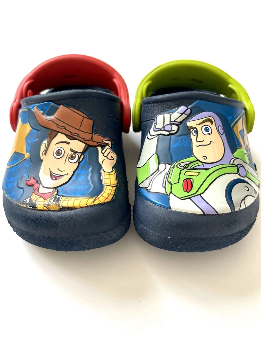 Crocs Disney Toy Story Size 5C Woody And Buzz Lightyear Boy Girl Kids Child