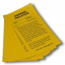 2pcs Yellow Revenge Fake Parking Tickets 50 tickets -Parking Violation Gag Prank