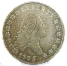 1795 Flowing Hair Half Dollar 50C Coin O-130 - Certified PCGS VF Detail - Rare!
