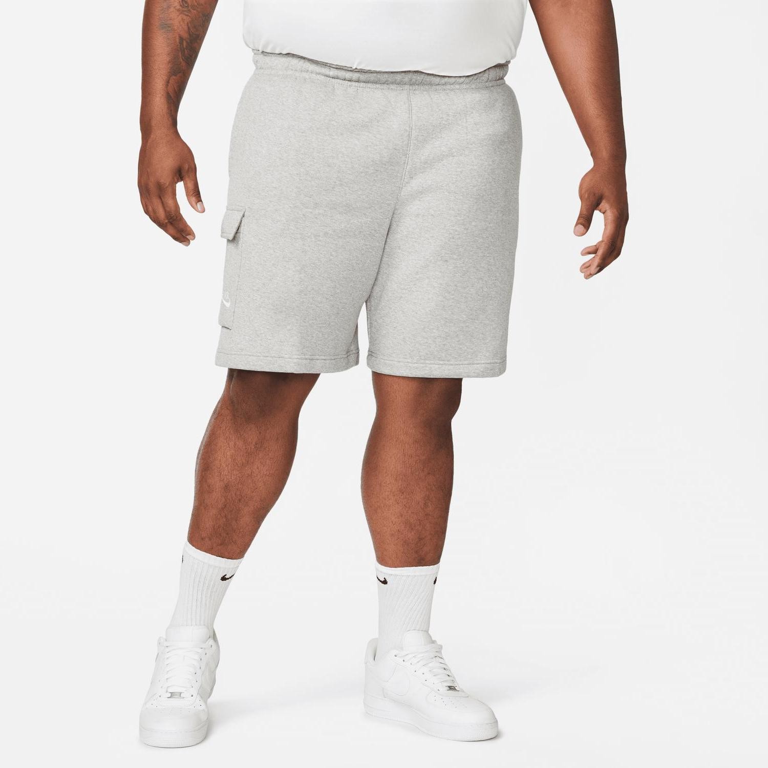 Nike Men's Sportswear Club Fleece Cargo Short Dark Heather Grey/matte