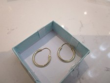 14K YELLOW GOLD SMALL HOOP EARRINGS; VERY CLASSY
