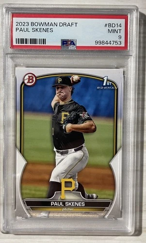 PAUL SKENES 2023 1ST BOWMAN DRAFT #BD-14 ROOKIE RC PSA 9 MINT Pittsburgh Pirates