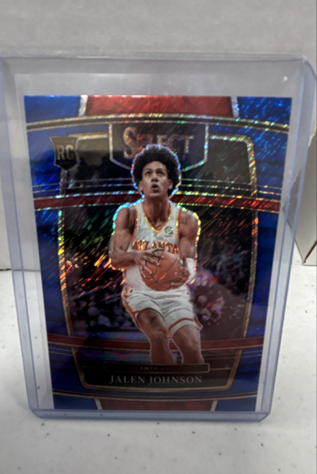 2021-22 Panini Select - Concourse Jalen Johnson #17 Blue Shimmer Prizm (RC)