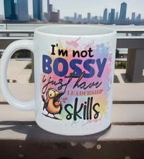 Funny Office Coffee Mug Boss Leadership Skills Quote Workmate Gift