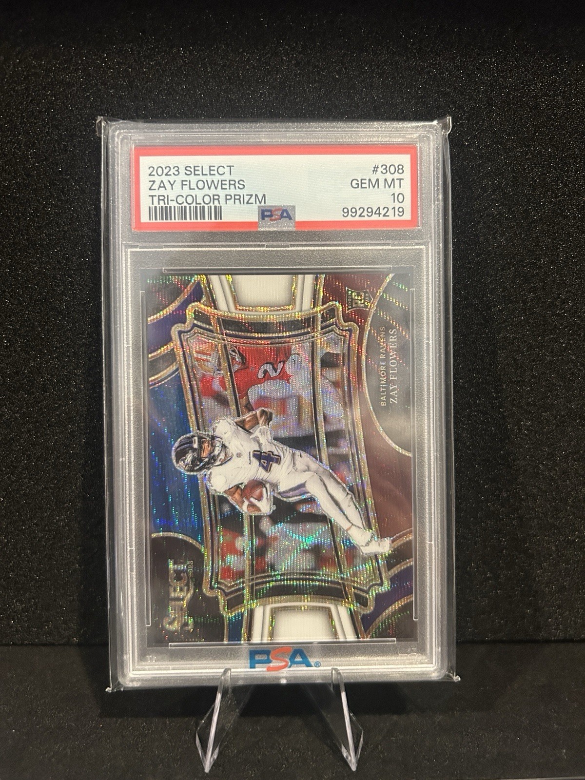 2023 Panini Select - Field Level Zay Flowers #308 Tri-Color Prizm /75 (RC)