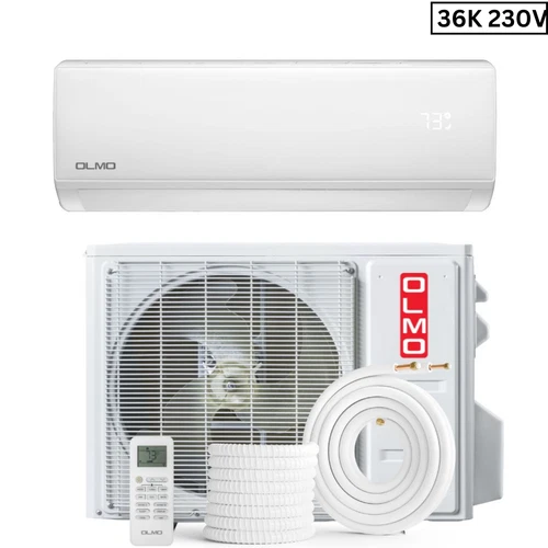 OLMO Sierra 3 Ton 36k BTU Mini Split A/C Heater, 19 SEER2, 230V, WiFi, Optional