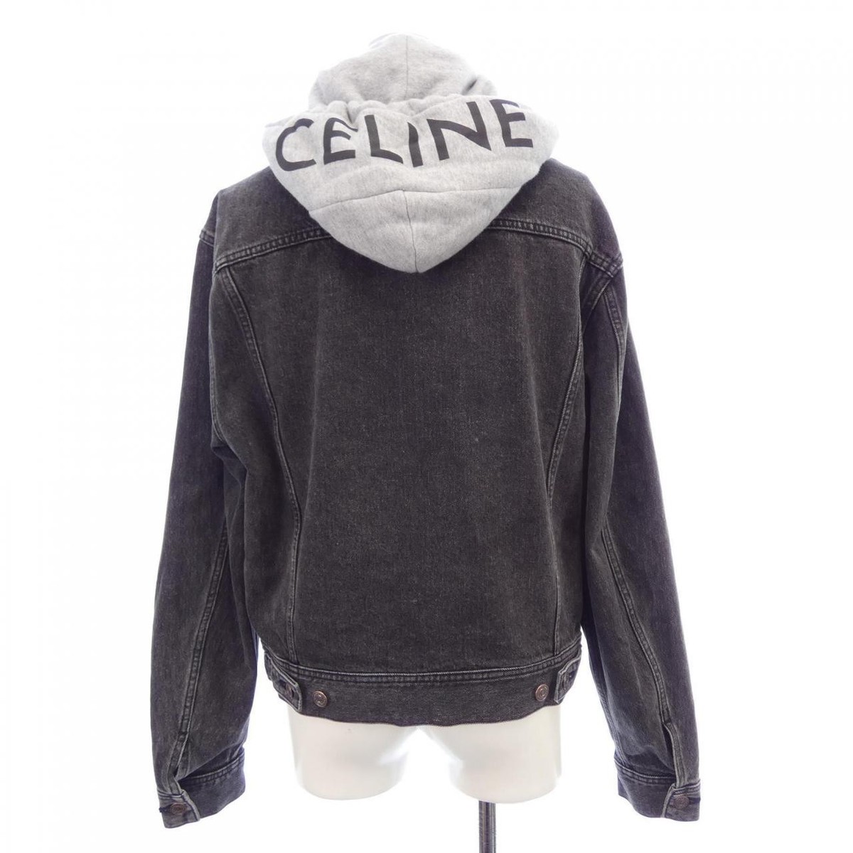 Authentic Celine Trucker Jacket 2Q472947F Denim Jacket #230-000