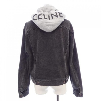 Authentic Celine Trucker Jacket 2Q472947F Denim Jacket #230-000