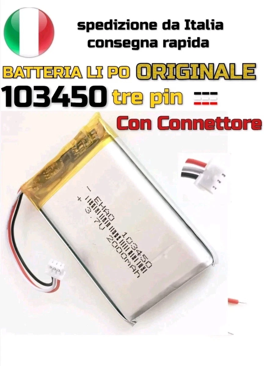 Batteria Per Mitac Modello E3MT07135211 – Li-Ion 3,7V 1350mAh – 50x36x7mm – Ricambio Compatibile - 2