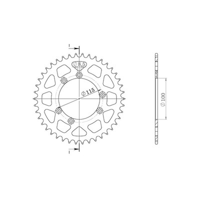 SGR CORONA S AL P520-D44 FÜR GAS GAS PAMPERA 125 96/01