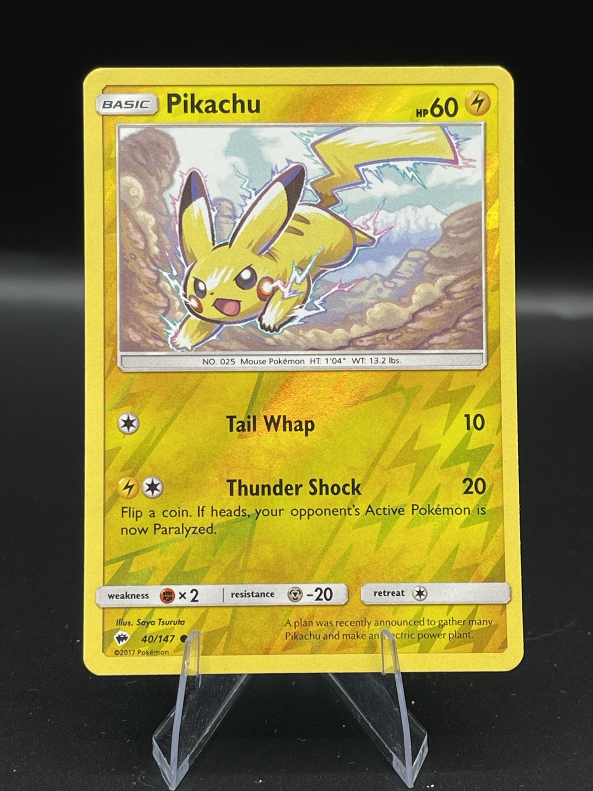 (NM) Pikachu Reverse Holo 40/147 Burning Shadows Pokemon TCG Card 317b7-48