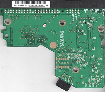 WD2500JB-57REA0, 2061-701292-C00 AH, WD IDE 3.5 Printed Circuit Board (PCB)