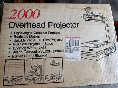 3M 2000 AG Compact Portable Overhead Projector - NEW OPEN BOX