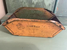 Vintage Industrial Nestier Yellow/Green Metal Stackable Hardware Storage Bin Tub