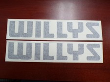 JEEP WILLYS VINYL HOOD DECAL 3M GRAPHIC MASKED CHARCOAL GREY USA MADE