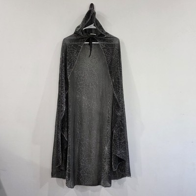 Spider Web Hooded Cape Witch Whimsigoth Cosplay Black Goth