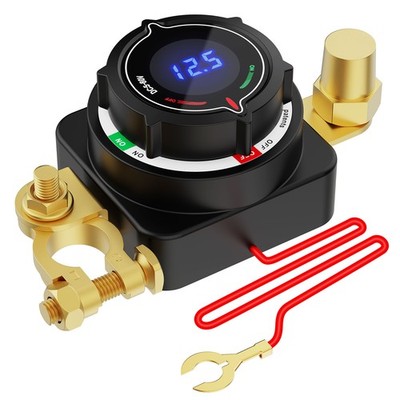 DC 5-80V Battery Disconnect Switch Voltmeter, Master Isolator On Off Kill Switch