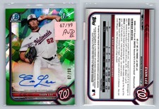 2022 Bowman Chrome Prospect Green Atomic Refractor /99 Evan Lee #CPA-EL Auto