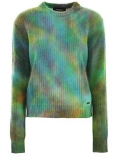 DSQUARED2 TIE DYE SWEATER GREEN MULTI SIZE M "NWT"