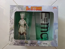 Dr. STONE Senku E=mc² Glass Set of 2 | Just Funky 16oz Anime Drinking Cups | New