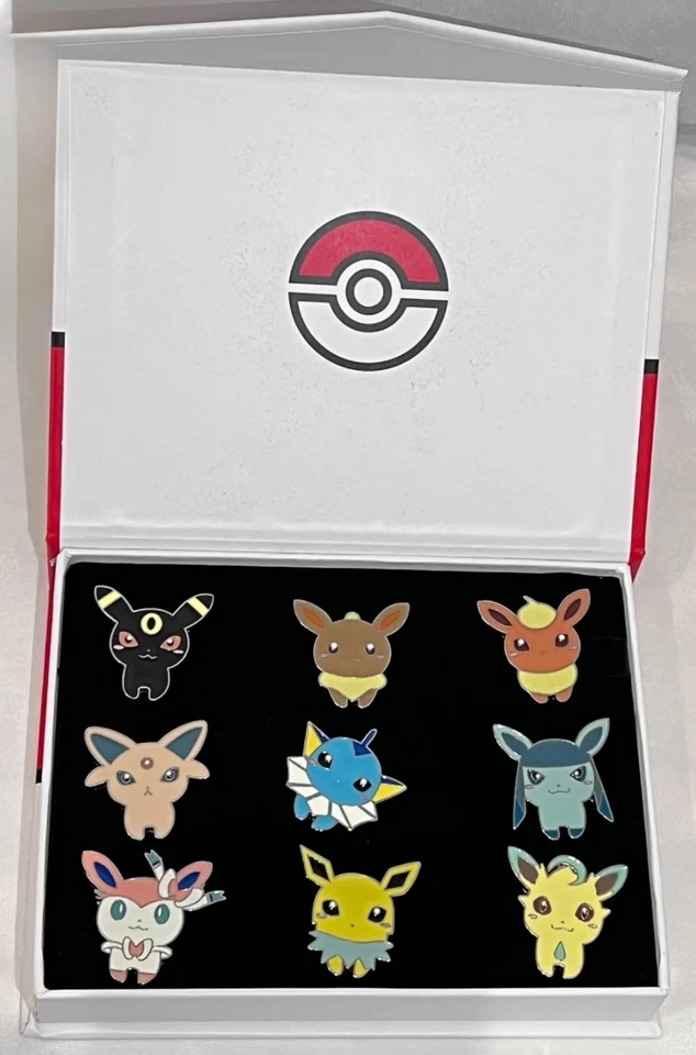 Eevee Evolution Enamel Pin Set-9pcs with Gift Box | Cute Collectible Badges| Fan - Image 2 of 4