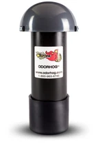 OdorHog Vent Stack Pipe Filter Black ABS with Mushroom Cap - Slip On